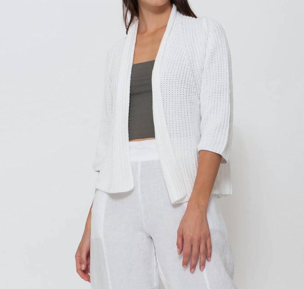 NEW ALEMBIKA anchor cardigan in white